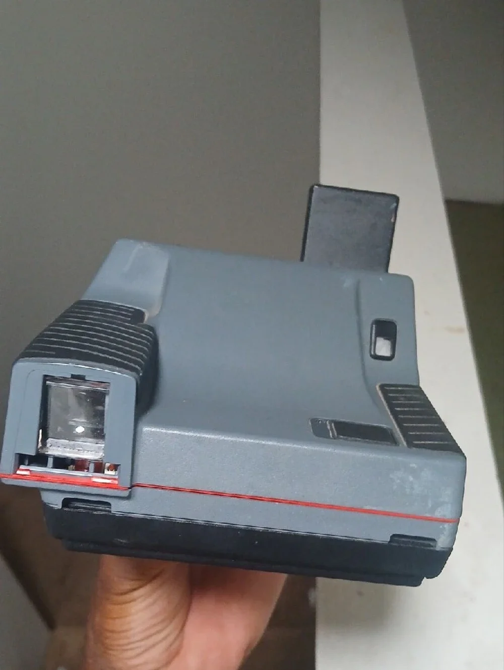 Polaroid Impulse AF Instant Camera — Gray, Black, Red Accents